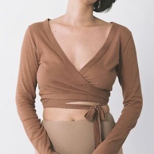 Ozma rare olive wrap top